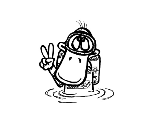 Printy 4923 Tauchstempel 03 Taucherstempel Motiv Ente SCHWARZ BLAU